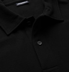 JACQUEMUS - Terraio Herringbone Tape-Trimmed Cotton-Piqué Polo Shirt - Black