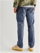 EDWIN - Tapered Distressed Selvedge Denim Jeans - Blue