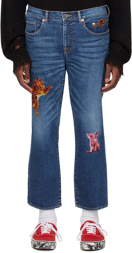 Photo: Doublet Blue Embroidered Jeans