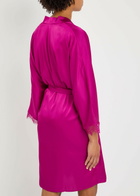 Simone PÉRÈLE Satin Secrets Lace-trimmed Robe Pink
