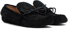 JW Anderson Black Suede Moc Loafers