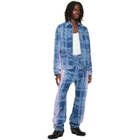 Vivienne Westwood Blue & Purple Buckle Back Jeans