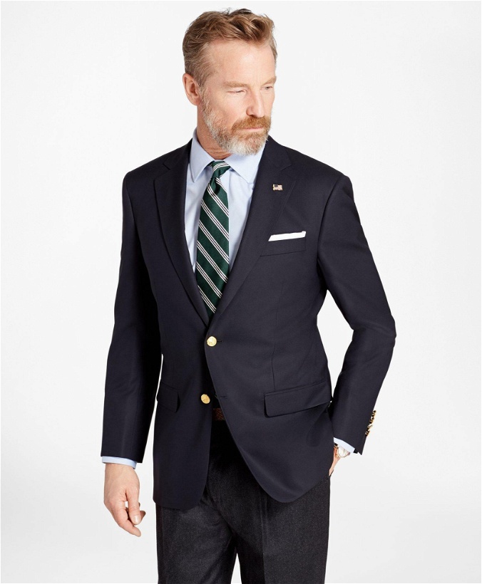 Photo: Brooks Brothers Men's Madison Traditional-Fit Two-Button 1818 Blazer | Navy
