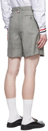 Thom Browne SSENSE Exclusive Black & White Wool Shorts