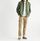 WTAPS - Button-Down Collar Logo-Appliquéd Twill Shirt - Green