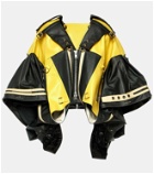 Junya Watanabe Ruffled faux leather jacket