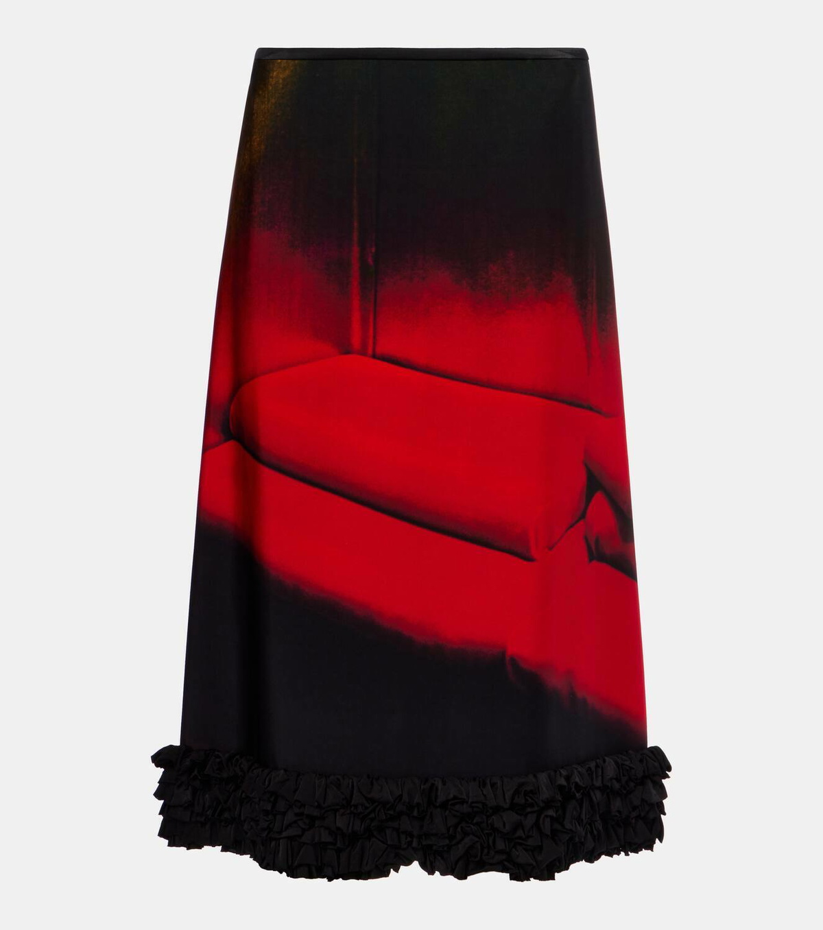 Jil Sander Printed ruffled midi skirt Jil Sander