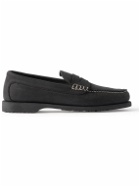 Quoddy - Rover Capetown Suede Penny Loafers - Black