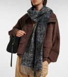Loewe Anagram wool and cashmere scarf