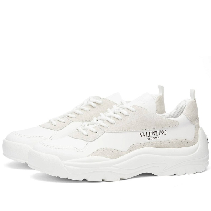 Photo: Valentino Men's Gumboy Sneakers in White/Ice