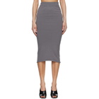 Entire Studios Gray Raw Knit Midi Skirt