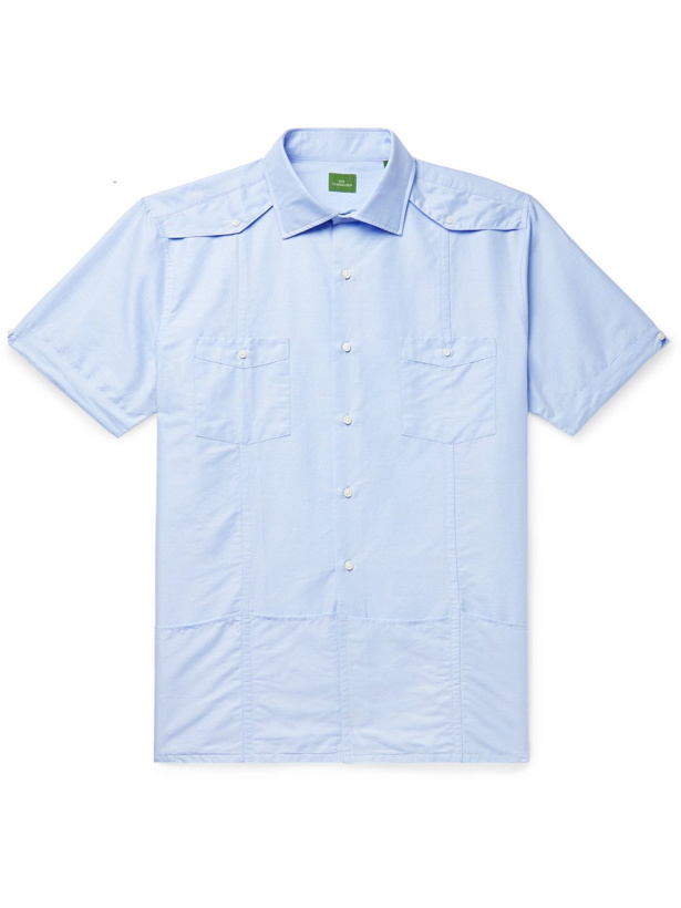 Photo: SID MASHBURN - Striped Cotton-Poplin Shirt - Blue