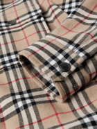 Burberry - Fleece-Lined Checked Wool and Cotton-Blend Flannel Overshirt - Neutrals