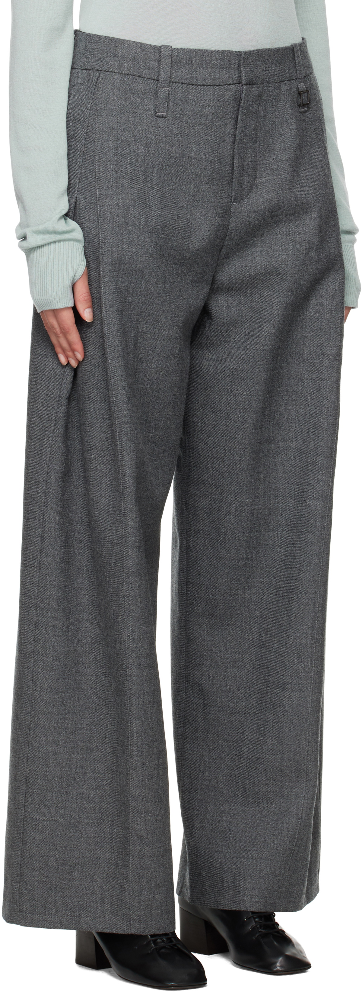 WOOYOUNGMI Gray Wool Trousers