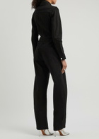Alaïa Darted Denim Jumpsuit Black