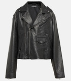 David Koma Oversized leather jacket