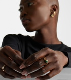 Shay Jewelry 18kt yellow gold (750/1000) ring with emeralds