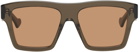 Gucci Brown Transparent Acetate Sunglasses