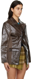 Andersson Bell Brown Paneled Leather Jacket