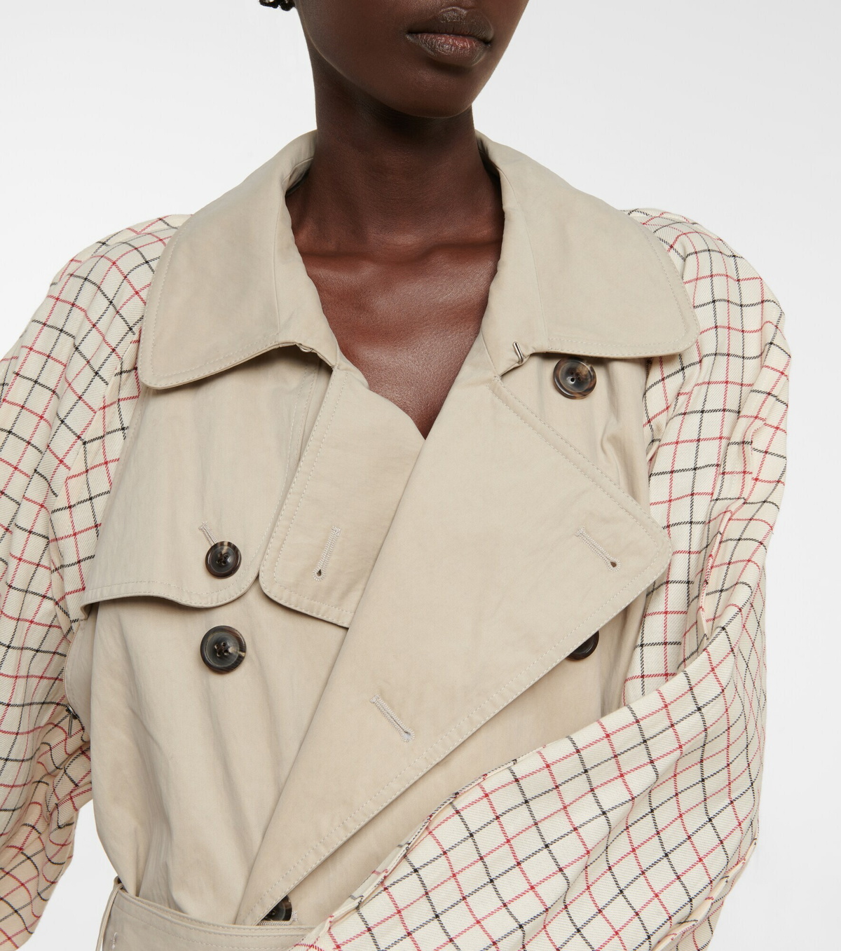 Maison Margiela Paneled cotton blend trench coat Maison Margiela