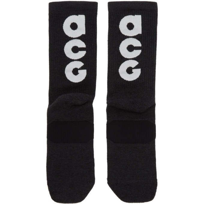Photo: Nike ACG Grey and Black Crew Socks