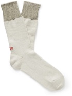 ANONYMOUS ISM - Mayo Birdseye Mélange Recycled Cotton-Blend Socks - Neutrals