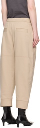 3.1 Phillip Lim Beige Curved Wide Leg Crop Sweatpants