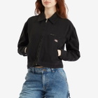 Dickies Women's Canvas Jacket in Stone Washed Black