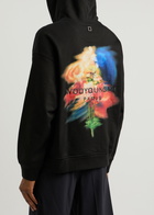 Wooyoungmi Logo Hooded Cotton Sweatshirt Black