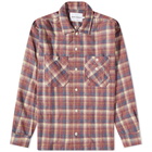 General Admission Men's Flannel Plaid Shirt in Plum