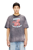 Diesel Cotton T-shirt with horse graphic print - T-Shirts Mens in Grey