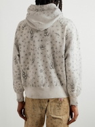 SAINT MXXXXXX - Dr. Woo Distressed Printed Cotton-Jersey Sweatshirt - Gray