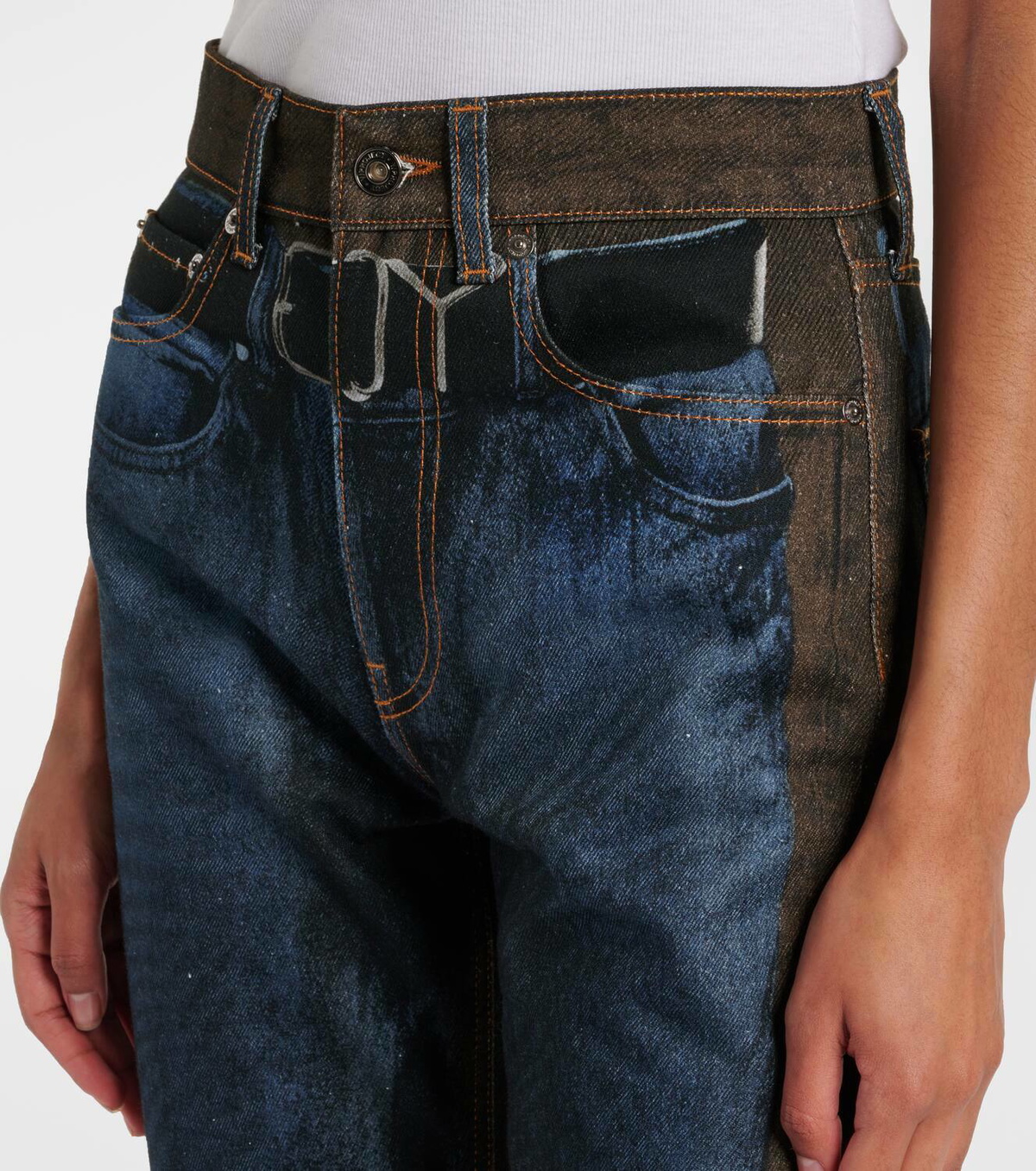 Y/Project Printed straight jeans