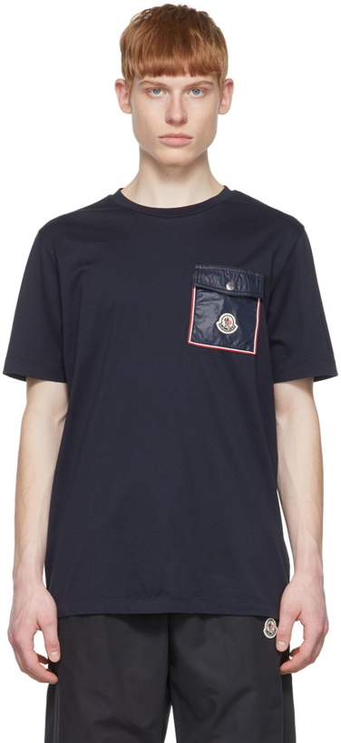Photo: Moncler Navy Cotton T-Shirt