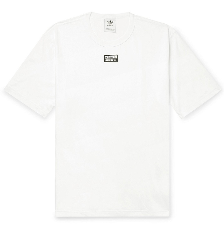 Photo: adidas Originals - R.Y.V. Logo-Appliquéd Cotton-Jersey T-Shirt - White