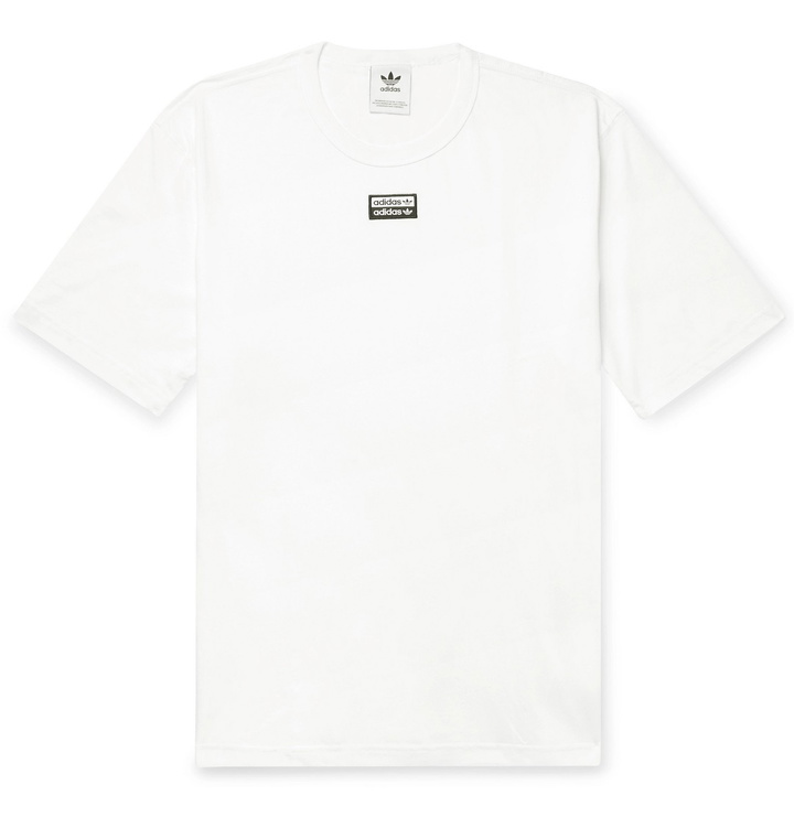 Photo: adidas Originals - R.Y.V. Logo-Appliquéd Cotton-Jersey T-Shirt - White