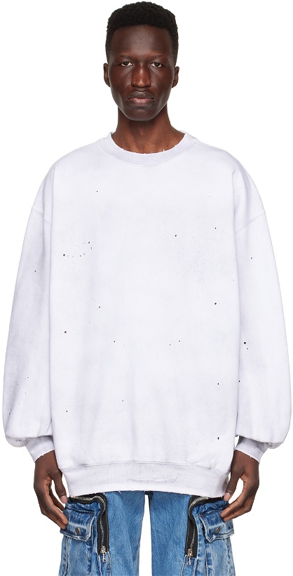 Photo: We11done White Cotton Sweatshirt
