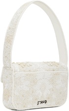 Staud White & Off-White Tommy Beaded Bag