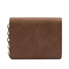 Dime Men's Chain Leather Wallet in Brown 