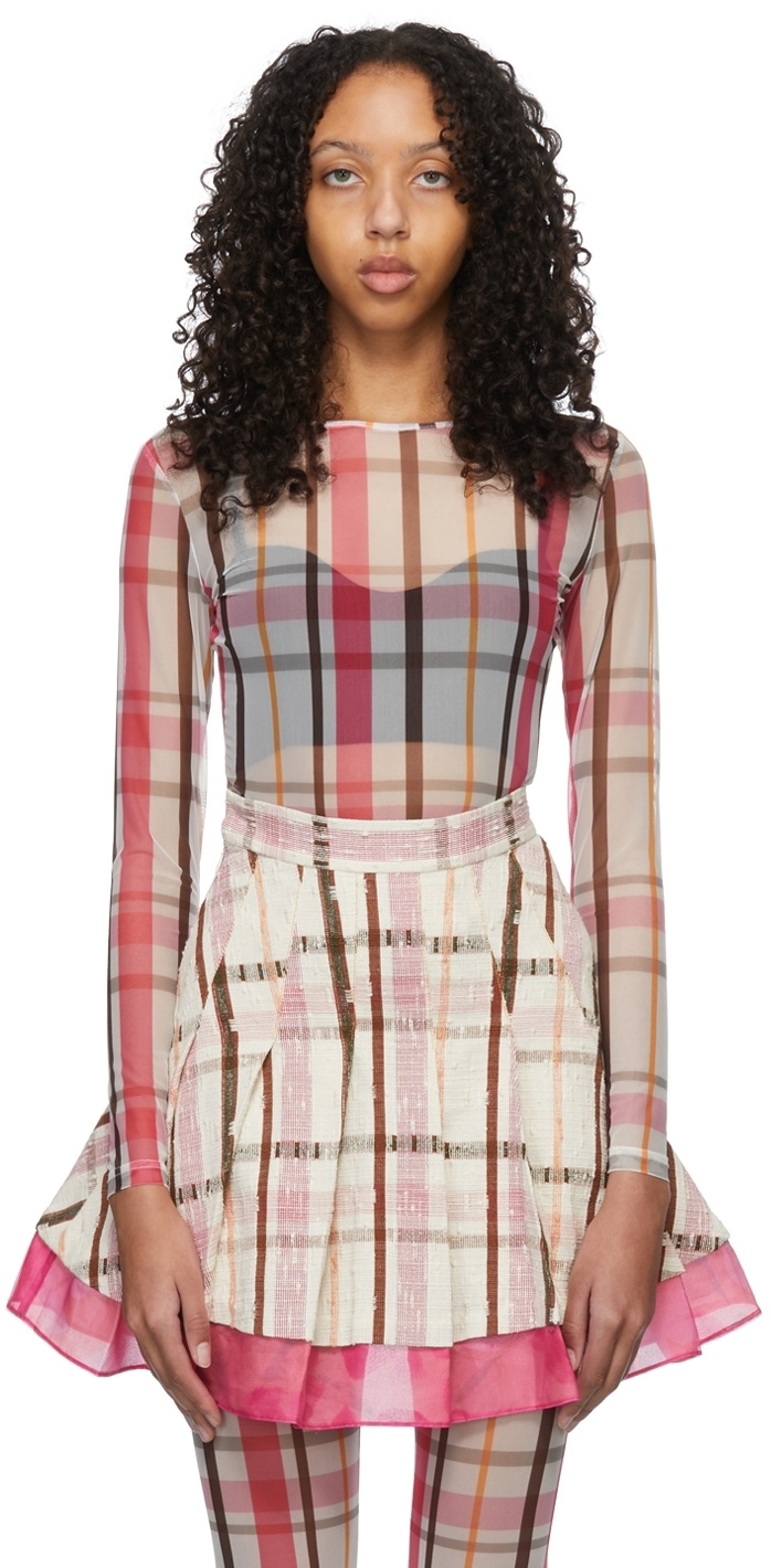 SHUTING QIU Pink Polyester T-Shirt