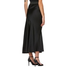 Haider Ackermann Black Satin A-Line Skirt
