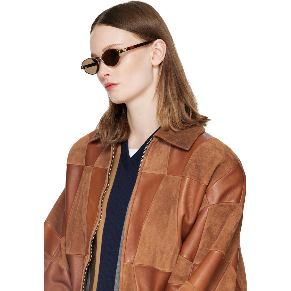 Fendi Gold Baguette Sunglasses