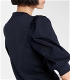 Veronica Beard Coralee puff-sleeve cotton-blend top