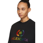 Balenciaga Black Oversized Rainbow BB T-Shirt