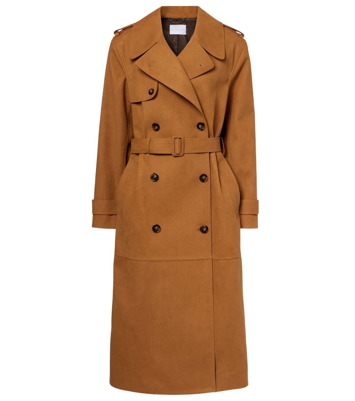 Stella Mccartney Leopard-print Belted Woven Trench Coat Multi