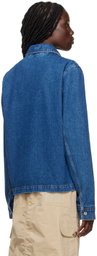 AMI Alexandre Mattiussi Blue Ami de Cœur Denim Jacket