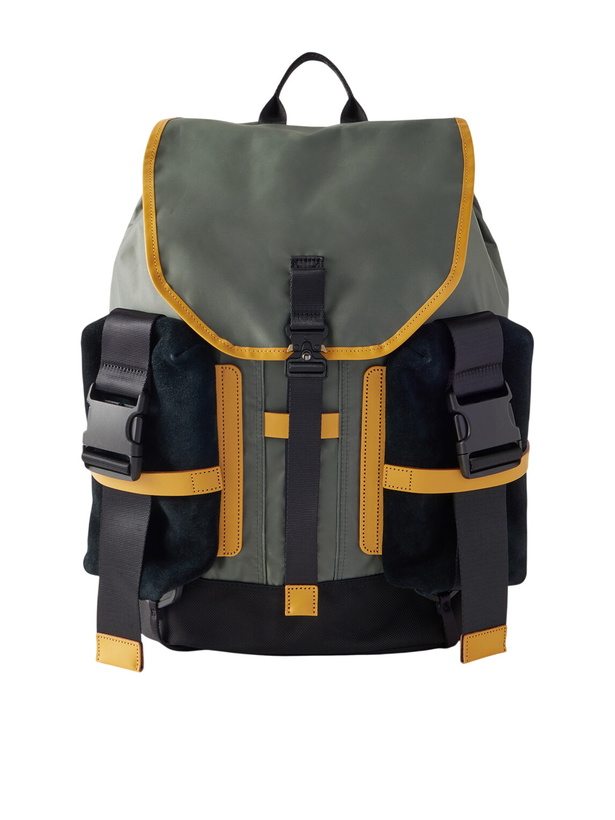 Photo: Master-Piece - Leather and Suede-Trimmed CORDURA® Backpack