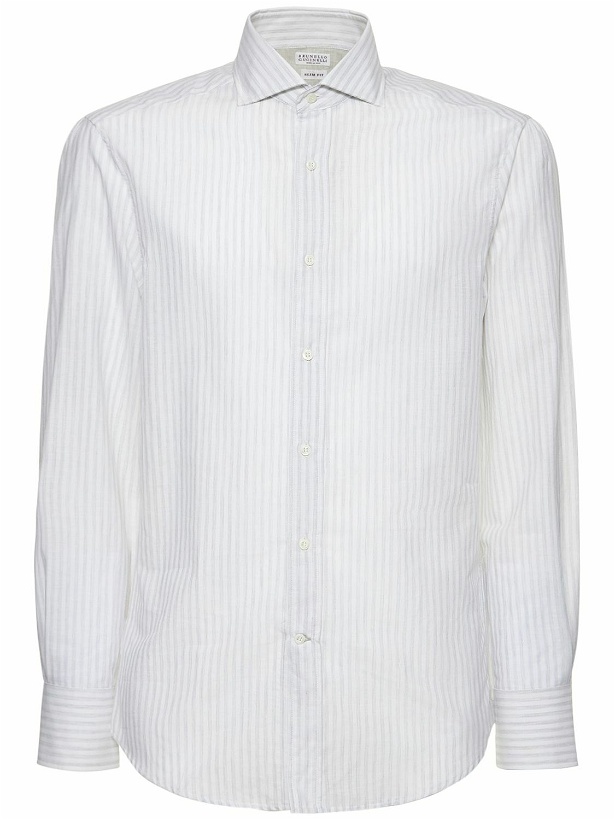 Photo: BRUNELLO CUCINELLI Classic Cotton & Linen Shirt
