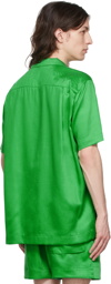 OVERCOAT Green Lyocell Shirt