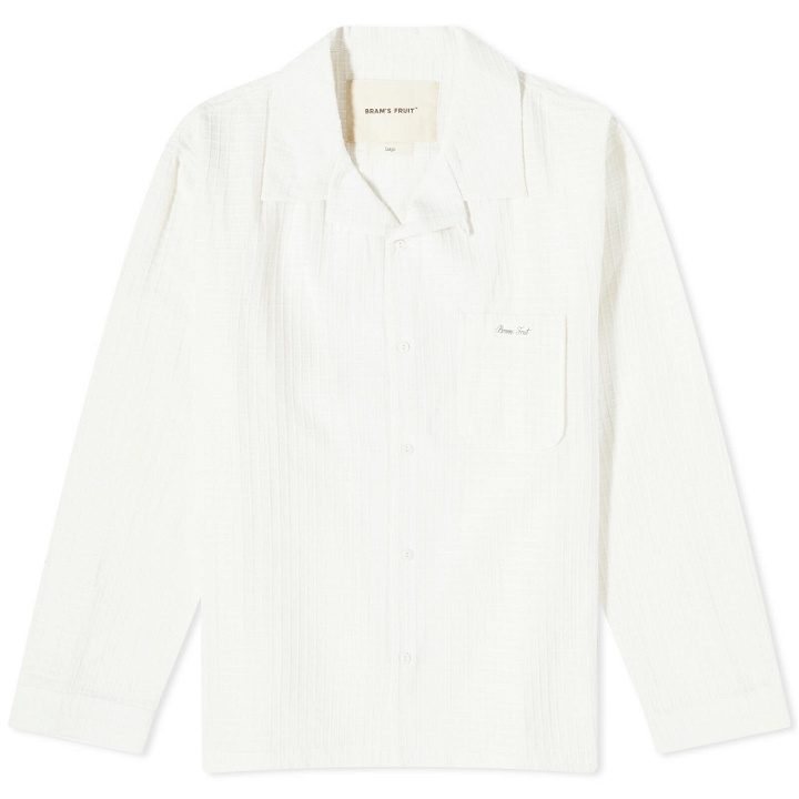Photo: Bram's Fruit Men's Fruit Fabric Long Sleeve Shirt in White